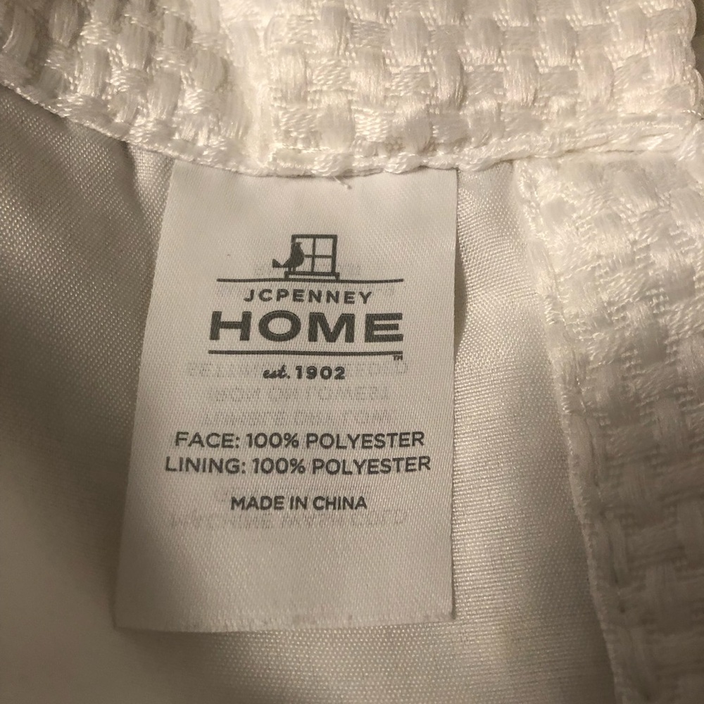 JCPenney Home White Textured Polyester Fabric - Picture 2 of 4